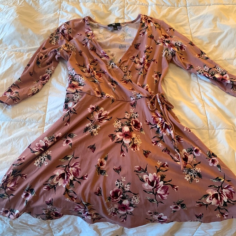 Iz Byer floral faux wrap dress